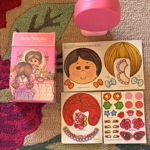 Avon 1982 Maria Makeover Doll Set - Pink and Red